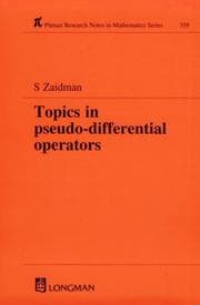 Tapa de Topics in pseudo-differential operators