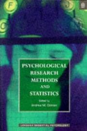 Tapa de Psychological research methods and statistics