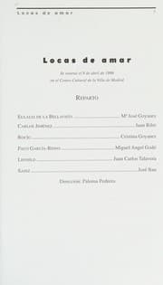 Tapa de Locas de amar