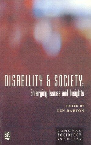 Tapa de Disability and Society
