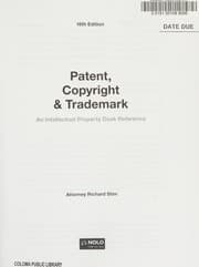 Tapa de Patent, copyright & trademark