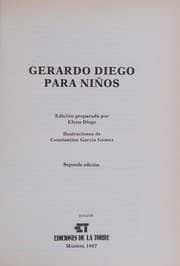 Tapa de Gerardo Diego para niños