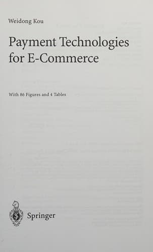 Tapa de Payment technologies for E-commerce