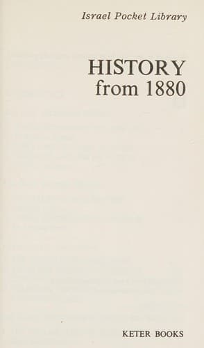 Tapa de History from 1880