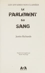 Tapa de Le parlement du sang