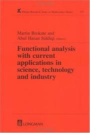 Tapa de Functional analysis with current applications in science, technology and industry
