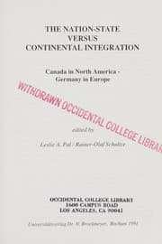 Tapa de The Nation-state versus continental integration
