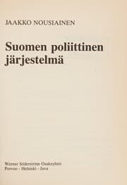 Tapa de Suomen poliittinen järjestelmä