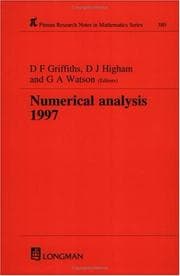 Tapa de Numerical analysis 1997