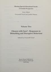 Tapa de Chosen with Care? (Meeting Special Educational Needs: a Scottish Perspective)