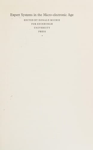 Tapa de Expert systems in the micro-electronic age