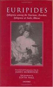 Tapa de Iphigenia among the Taurians, Bacchae, Iphigenia at Aulis, Rhesus