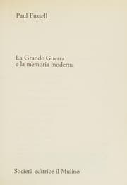 Tapa de La Grande Guerra e la memoria moderna