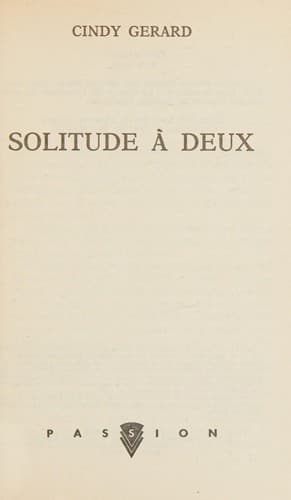 Tapa de Solitude à deux