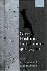 Tapa de Greek historical inscriptions