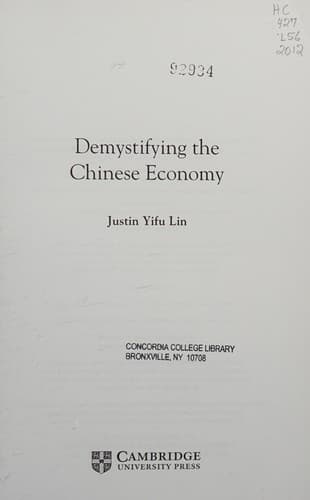 Tapa de Demystifying the Chinese economy