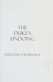 Tapa de The duke's undoing