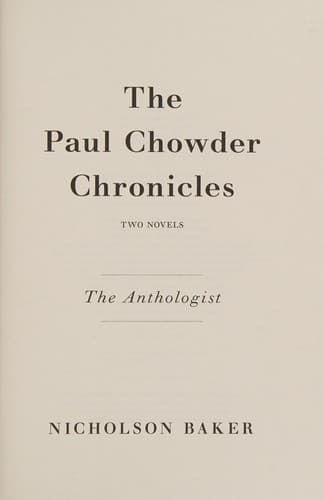 Tapa de Paul Chowder Chronicles