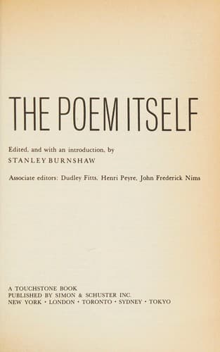 Tapa de The Poem itself