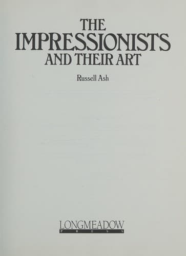 Tapa de The impressionists and their art