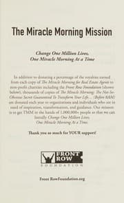 Tapa de The miracle morning for real estate agents