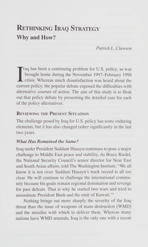 Tapa de Iraq strategy review