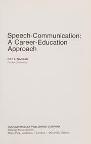 Tapa de Speech-communication: a career-education approach