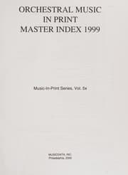 Tapa de Orchestral music in print
