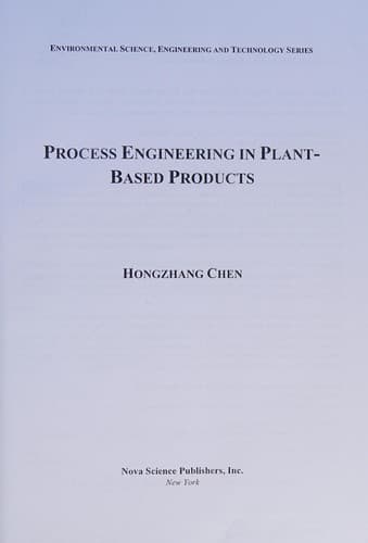 Tapa de Process engineering in plant-based products