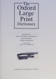 Tapa de The Oxford Large Print Dictionary