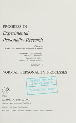 Tapa de Normal personality processes