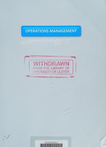 Tapa de Operations Management