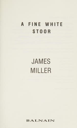 Tapa de A fine white stoor