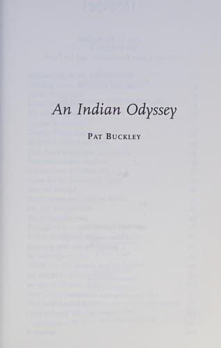 Tapa de An Indian odyssey
