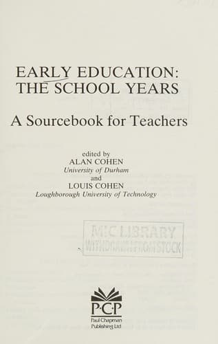 Tapa de Early education