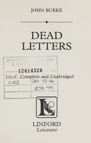 Tapa de Dead letters