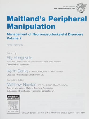 Tapa de Maitland's Peripheral Manipulation