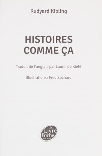 Tapa de Histoires comme ça