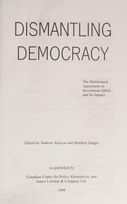 Tapa de Dismantling democracy