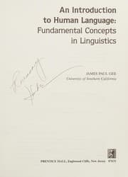 Tapa de An introduction to human language