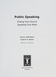 Tapa de Public speaking
