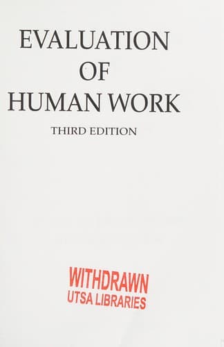 Tapa de Evaluation of human work