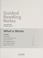 Tapa de Guided Reading Notes - What a Waste