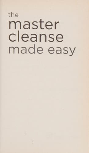 Tapa de Master Cleanse Made Easy
