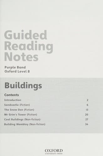 Tapa de Guided Reading Notes - Buildings