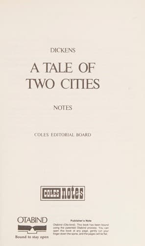Tapa de Dickens' 'A Tale of two cities' Notes