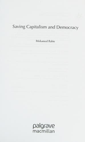 Tapa de Saving capitalism and democracy
