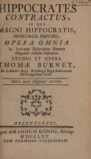 Tapa de Hippocrates contractus, in quo magni Hippocratis, medicorum principis, opera omnia in brevem epitomem summa diligentia redacta habentur