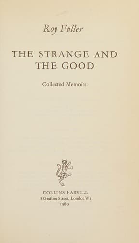 Tapa de The strange and the good