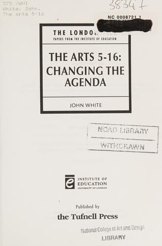 Tapa de The arts 5-16